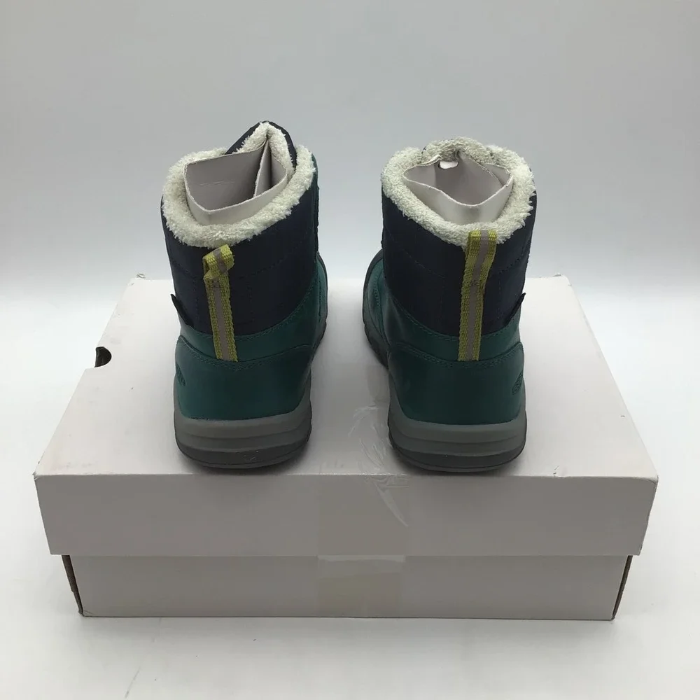 Keen Kanibou WP Kids Winter Boots Deep Lagoon Jazzy Green Waterproof Size 11 NEW